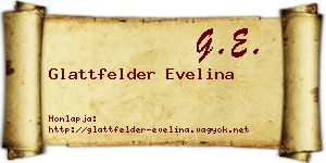 Glattfelder Evelina névjegykártya